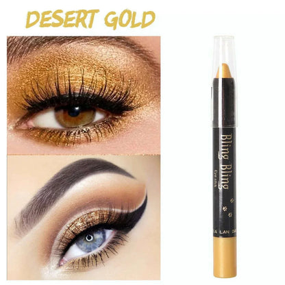 Pearlescent Glitter Eyeshadow Pen Eye Shadow Pencil Waterproof Matte Cream Nude Eye Makeup Pigment Silkworm Eyeliner Shadow Pen