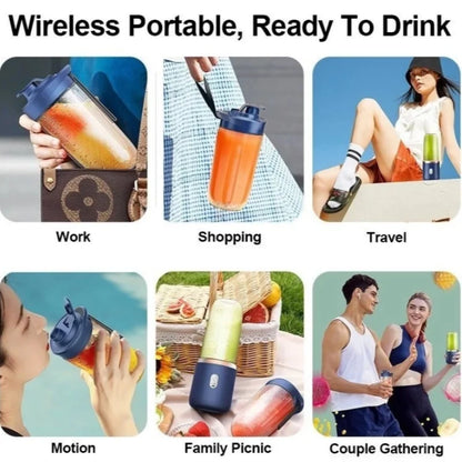 Portable Blenders 6Blade Fruit Juicer Machine Multifunction Dual Cup Juicer USB Charging Household Orange Juicer Milkshake Mixer