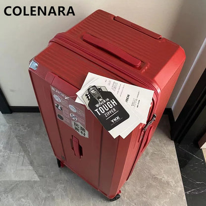 COLENARA Travel Luggage Large Capacity Trolley Case ABS + PC Cart Type Travel Bag Ladies Password Box Universal Wheel Suitcase