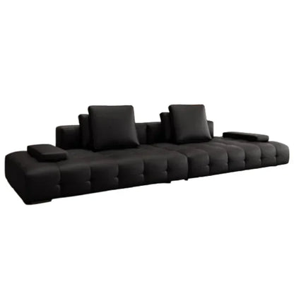 European Longer Sofa Luxury Leather Desig Lounge Living Room Sofa Modern Recliner Puffs Muebles Para El Hogar Couch Furniture