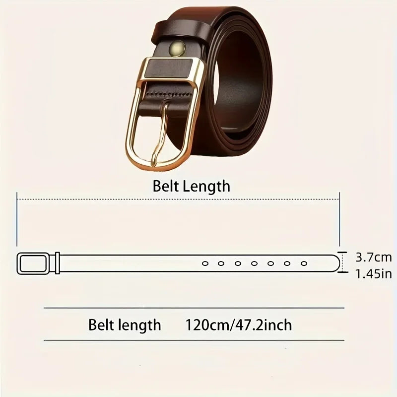 Men's Trendy Casual Belt For Men Coboy Style Belts Pin Buckle Belt Jeans Retro Belt Business Casual Belt | Kimlud Mid...