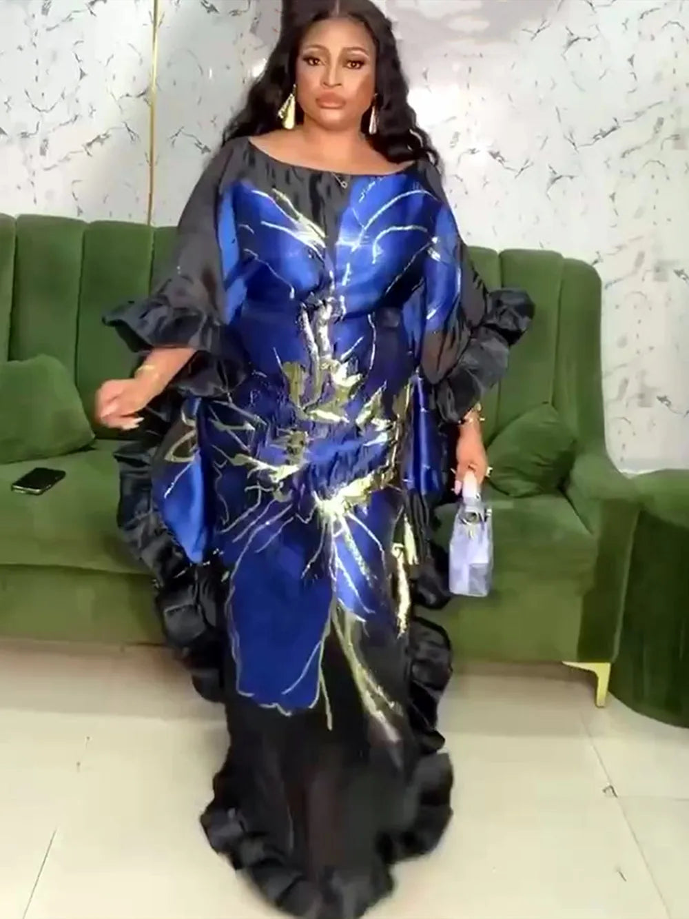 African Dresses for Women Traditional Africa Clothing Dashiki Ankara Outfits Gown Abayas Robe Muslim Kaftan Maxi Long...