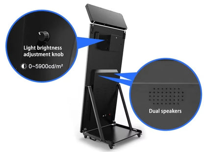 Mirror photo booth, selfie luminous frame, portable touch screen, photo booth machine - Kimlud