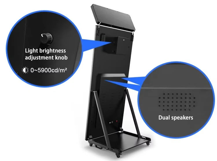 Mirror photo booth, selfie luminous frame, portable touch screen, photo booth machine - Kimlud