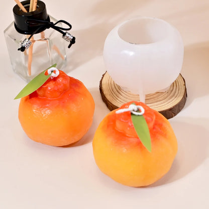 S0164 Creative 3D Orange Silicone Candle Mold Simulated Fruit Moldes Para Velas for  Aromatherapy Candle Making