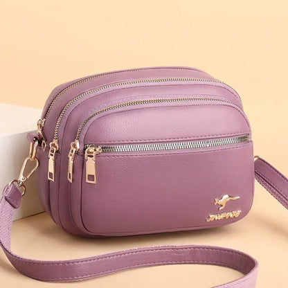 High Quality Soft Leather Purse Fashion Women Shoulder Messenger Bag Multi-pocket Wear-resistant Bag Luxury Ladies...