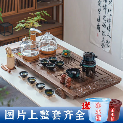 Kung Fu Ceremony Tea Tray Rectangle Drainage Pot Drip Accessories Luxury Tea Tray Hospitality Valet Bandejas Home Decorationgs - Kimlud