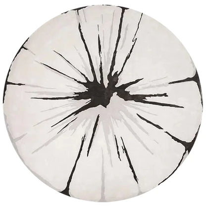 Home Thicken Non-slip Mat Modern Minimalist Carpets for Living Room Fluffy Soft Bedroom Decor Stripe Carpet Large Area Round Rug - Kimlud