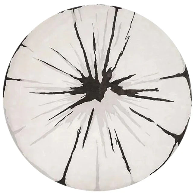 Home Thicken Non-slip Mat Modern Minimalist Carpets for Living Room Fluffy Soft Bedroom Decor Stripe Carpet Large Area Round Rug - Kimlud