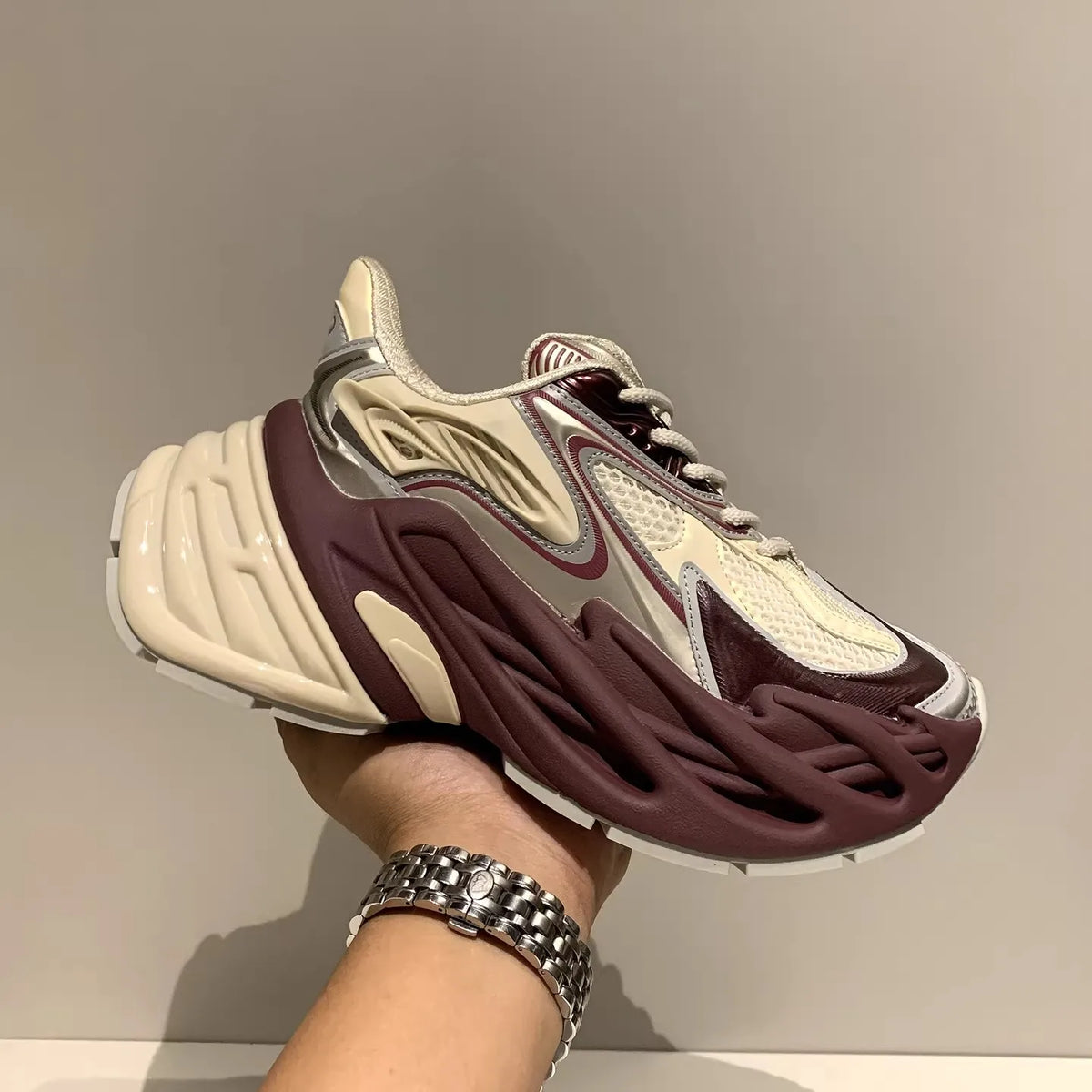 2026 Spring Dad-Style Couple's Ankle Boots Compact and Fashionable Mecha-Style Personalized Casual Boots Height-Increasing Style