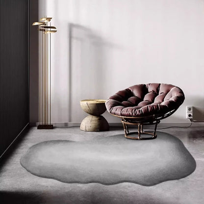 Wabi sabi Style Carpets for Living Room Luxury Bedroom Decor Gray Carpet Irregular Shape Plush Rug Fluffy Soft washable Mat