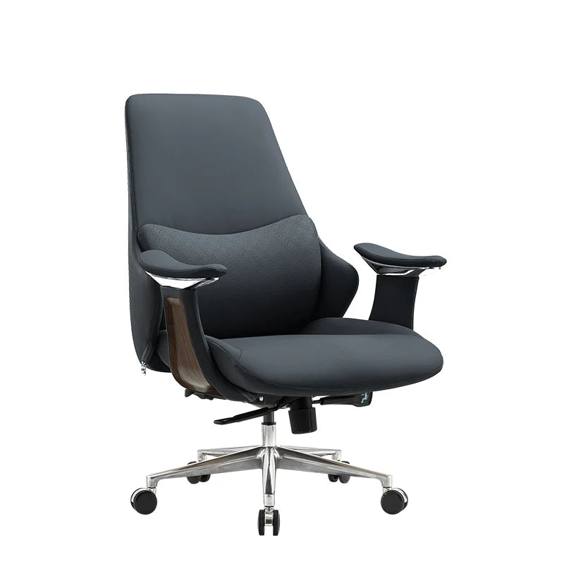 High Back Executive Boss CEO Manager Office Chair Comfortable Aluminum Base Adjustable Height Computer Chair | Kimlud...