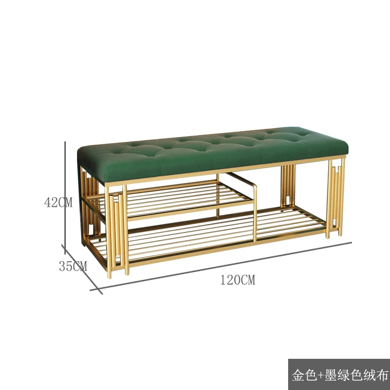 Fashion Cloakroom Hotel Shoe Changing Stools Light Luxury Living Room Storage Ottomans Creative Household Furniture Shoe Shelf T - Kimlud