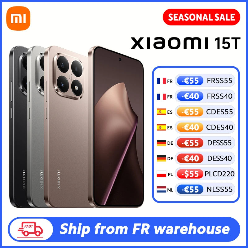 Global Version Xiaomi 15T 5G Smartphone 12GB RAM 256GB / 512GB ROM Leica Camera 6.83" AMOLED 120Hz 67W MTK Dimensity 8400-Ultra CPU NFC - Kimlud