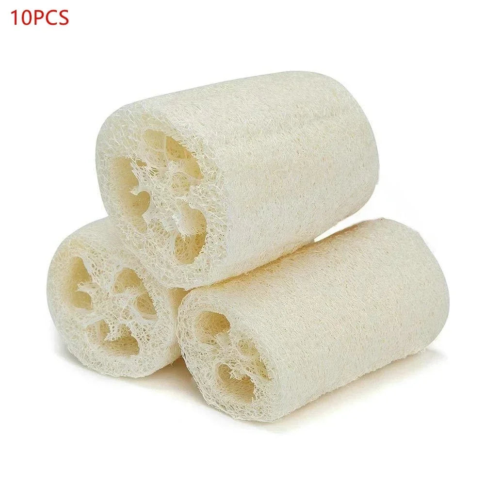 5PCS/10PCS Shower Sponge Scrubber Natural Loofah Luffa Scrubber Kitchen Clean Dish Rag