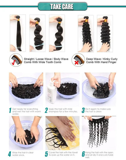 Raw Brazilian Body Wave Human Hair Bundles With Closure Remy Hair Weave Unprocessed Virgin Hair 3/4 Bundles WIth Closure...