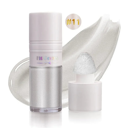 14 Colors Matte Liquid Blush Contour Highlighter Waterproof Long Lasting Sponge Brush Head High Pigment Blusher Brighten Bronzer