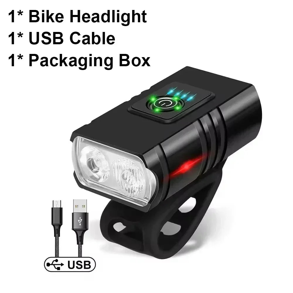 1000LM Bicycle Led Front Light LED USB Rechargeable Smart Sensor Rear Light Waterproof Bright Flashlight Safety Cycling Lights
