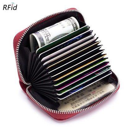 Women RFID Blocking Wallet Genuine Leather Anti Theft 36 Card Holders Women Wallets With Phone Case Clutch Bags Coin...