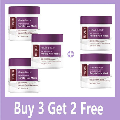 Magical Purple Hair Mask Professional Neutralizes Brass & Yellow Tones For Blonde Silver Gray Highlighted Hair Beauty Health
