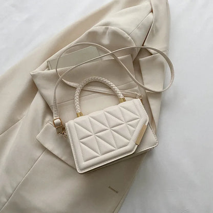 2024 New Fashion Shoulder Bag Plaid PU Leather Ladies Handbags Designer Crossbody Bags For Women - Kimlud