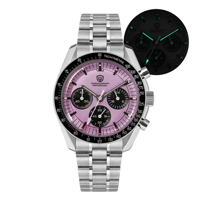 Watchdives WD1863 Quartz Watch VK63 Chronograph Movement Bubble Sapphire Crystal 10Bar Waterproof Luminous 39mm Vintage Watches
