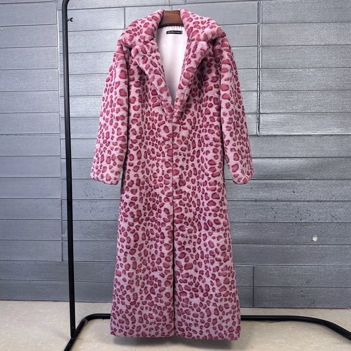 2026 Fashion Zebra Leopard Print Fur Coat Women's Winter Faux Rabbit Hair Fur X-long Overcoat Loose Jacket Streetwear...