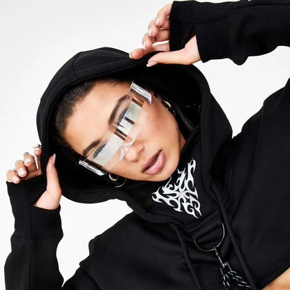 New Arrival Y2k women Sunglasses Laser Eyeglasses technological sense Mirrored Lens Eyewear Glasses integrated Men sun...