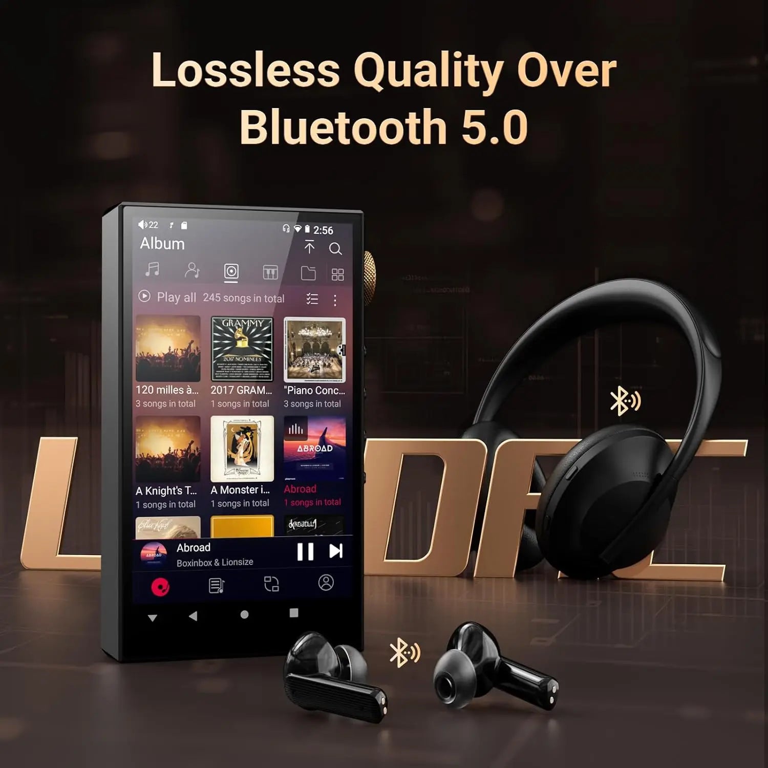 Oilsky 160GB HiFi Hi-Res Audio Player,  Bluetooth and WiFi, 4.4mm Balanced, Dual ESS DAC, 4.02" Digital DSD512 Lossless Spotify