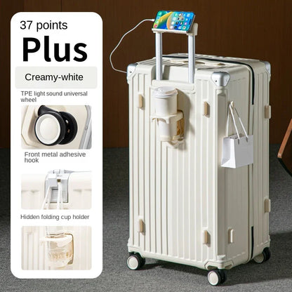 Multifunctional Suitcase Large Capacity 30inch Thickened Sturdy Aluminum Frame Travel Suitcase Trolley Case Extra Large...