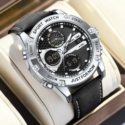 FOXBOX Fashion Military Watches for Men Luxury Original Sports Chronograph Watch Waterproof Quartz Clock Digital WristWatch - Kimlud