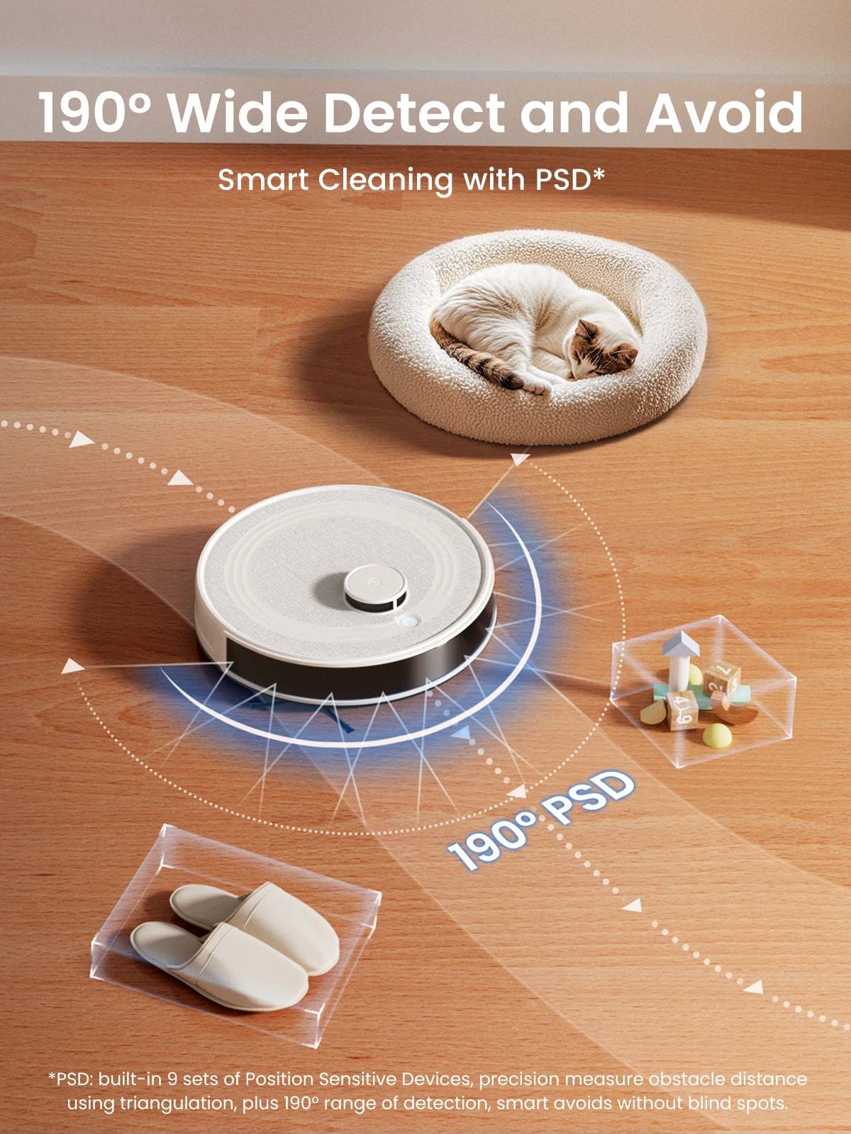 Lefant M2 Pro LDS Robot Vacuum and Mop Combo,  6000Pa Suction, Smart Mapping,60 Days Hands off Cleaning Vacuum