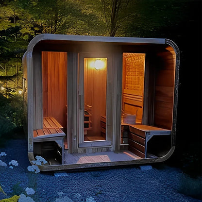 Design home 2 people wet and dry steam infrared sauna outdoor sauna - Kimlud