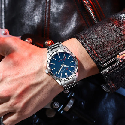 CURREN Men Fashion Ultra Thin Watches Simple Men Business Stainless Steel Quartz Watch Casual Watch For Man Relogio Masculino