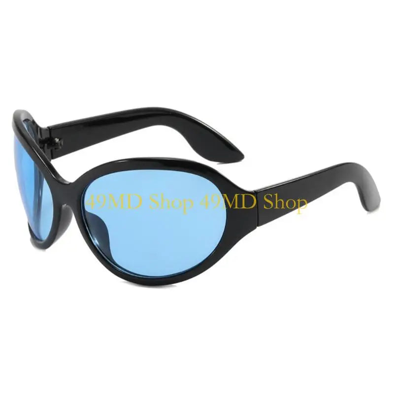 49MD Alien Sunglasses Punk Sunglasses y2k Sunglasses Wrap Around Sunglasses Uv400 Sunglasses Shades Glasses Eyeglasses - Kimlud