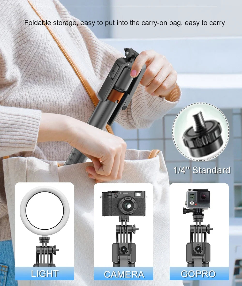 180cm70.9in Facial Tracking 360°Rotation Gimbals Stabilizer Selfie Stick Intelligent Phone Holder Tripod for Mobile Camera GoPro