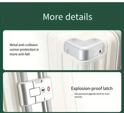 Carry On Luggage -With Aluminum Frame - 20 Inch PC Hard Shell Suitcase - With Cup Holder & USB Port And TSA Locks |...