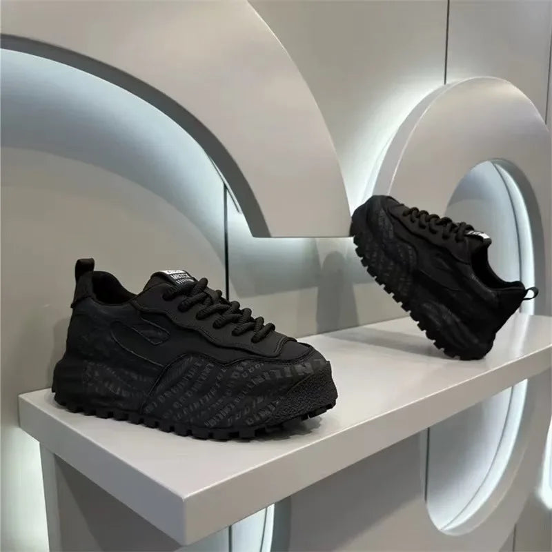 Fashion Men Shoes Casual Faux Leather Sneakers Brand Tenis Male Wedged Shoes Spring Summer Breathable Trainers Man Gym Run Shoes