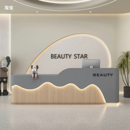 Executive Curved Reception Desks White Design Best Display Reception Desks Shelves Beauty Comptoire Accueil Commercial Furniture