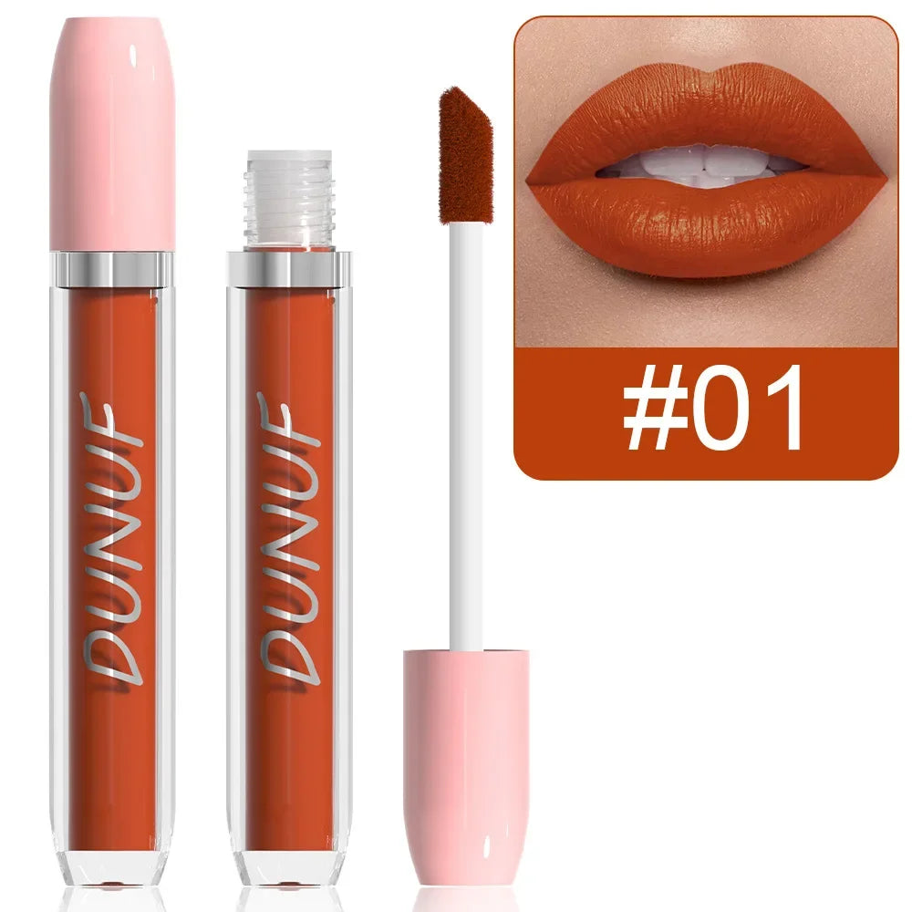 25 Color Velvet Matte Lipstick Liquid Waterproof Sexy Red Matte Lip Glaze Non-Stick Halloween Makeup Not Easy To Fade...