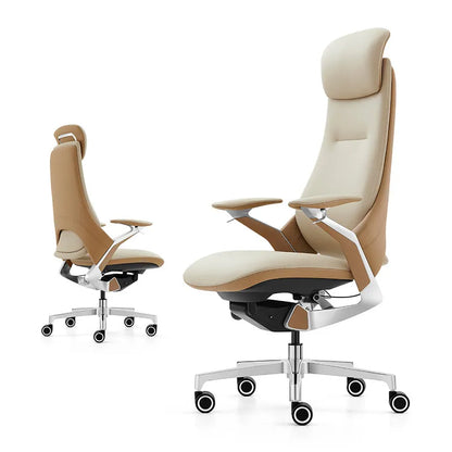 Computer Relaxing Office Chair Ergonomic Mobile Wheels Leather Office Chair Backrest Modern Sillas De Oficina Library...
