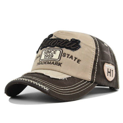 Retro Letter Embroidery Baseball Caps Letter Patch Men Women Unisex Cotton Adjustable Casual Hat Hip Hop Streetwear Sun Hats