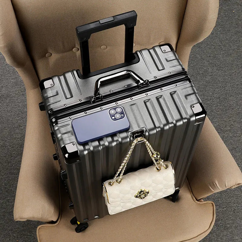 Large Capacity Suitcase Universal Wheel Travel Bag Lightweight Carry-on Boarding Trolley Luggage Aluminum Frame 20/30 inch