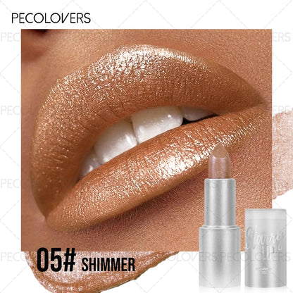 1PC Glitter Pearl, Various Shades, Cream Texture, Non-stick Cup, Sparkling Lipstick, Suitable for Christmas, Halloween Makeup - Kimlud