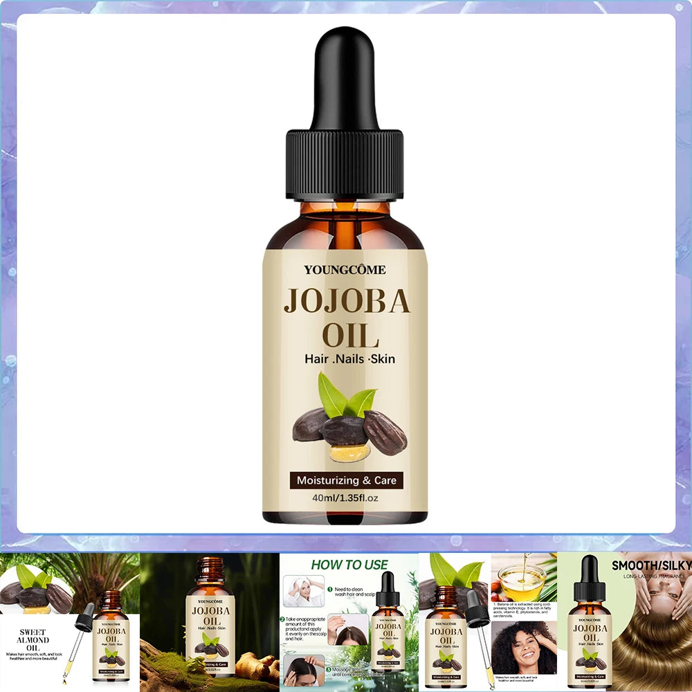 Organic Jojoba Oil, Pure Moisturizing Oil For Face, Hair, Skin Nails | Natural Cold Pressed Hexane Free Carrier Oil Hair...