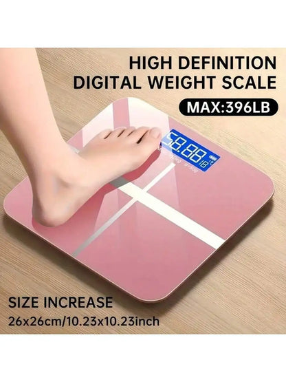 Smart Multi-Function Body Fat & Weight Bathroom Scale with Tempered Glass Wide Platform, 390lbs. For Home, Fitness, Outdoor. - Kimlud