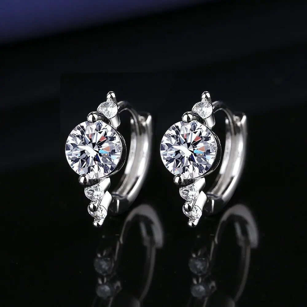 Wholesale Sweet Sapphire Earrings Jewelry Oval Shape Zircon Gemstone Stud Earrings Accessories Women Wedding Engagement...