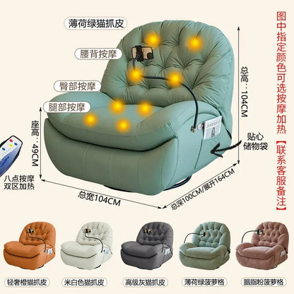 Multifunctional space lazy sofa cabin rocking chair home living room light luxury Nordic electric single recliner