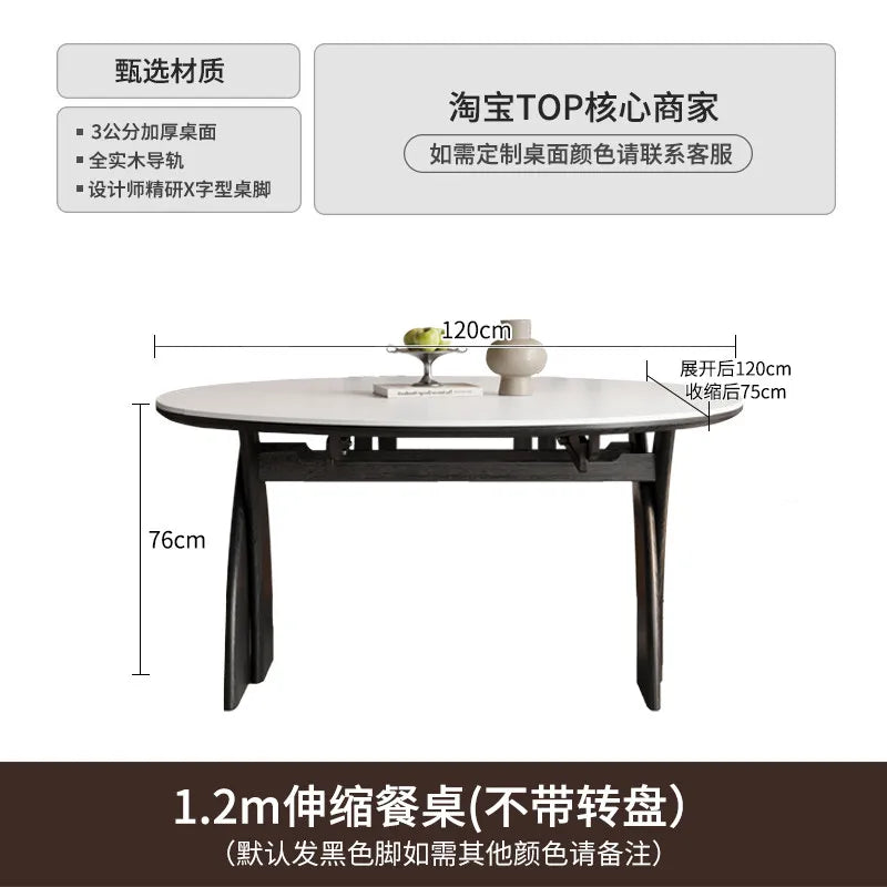 Nordic Center Dining Table Mobile Marble Extendable Luxury Dining Table Reception Round Mesas De Comedor Living Room Furniture