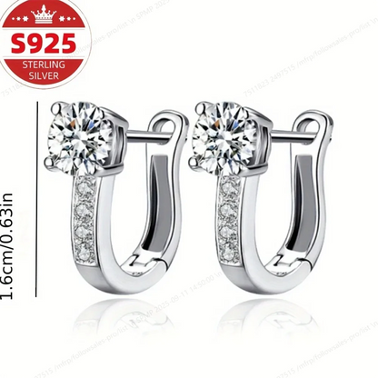Luxury S925 Sterling Silver Exquisite Zirconia Earrings for Women, Fashionable and Elegant Wedding Gift Accessories |...